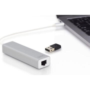 Digitus USB-C 3.0 3-Port Hub with GE-LAN