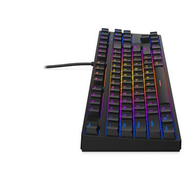 Tastatura KRUX Atax Pro RGB Outemu Brown KRX0039 cu cablu, mecanica, iluminata RGB, negru, EN
