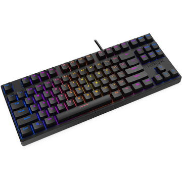 Tastatura KRUX Atax Pro RGB Outemu Red KRX0040 cu cablu, mecanica, iluminata RGB, negru, EN