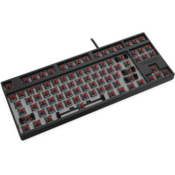 Tastatura KRUX Atax Pro RGB Outemu Red KRX0040 cu cablu, mecanica, iluminata RGB, negru, EN