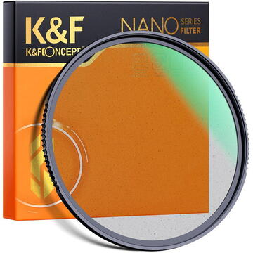 Filtru magnetic K&F Concept Black Mist 1/1 Special Effect Ulra-Clear Nano-X cu adaptor 49mm si capac KF01.1687