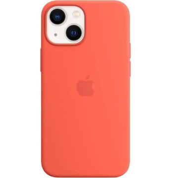 Husa Apple Originala Silicon iPhone 13 Mini, MagSafe, Nectarine