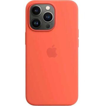 Husa Apple Originala Silicon iPhone 13 Pro, MagSafe, Nectarine