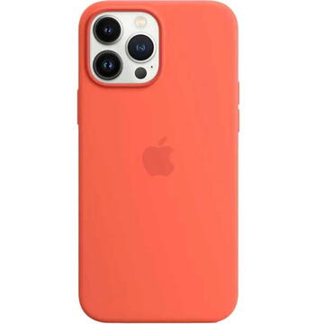 Husa Apple Husa Originala Silicon iPhone 13 Pro Max, MagSafe, Nectarine