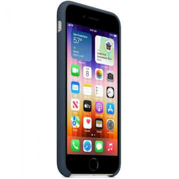 Husa Apple Originala Silicon iPhone SE3 (2022) Abyss Blue
