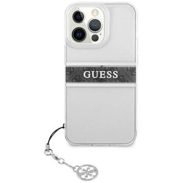 Husa Guess Husa 4G Grey Stripe iPhone 13 Pro Transparent