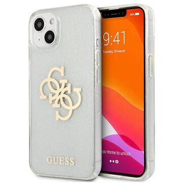 Husa Guess Husa TPU Big 4G Full Glitter iPhone 13 Transparent