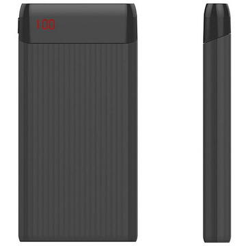 Baterie externa Jellico RM-160 Dual Port Black 10.000 mAh