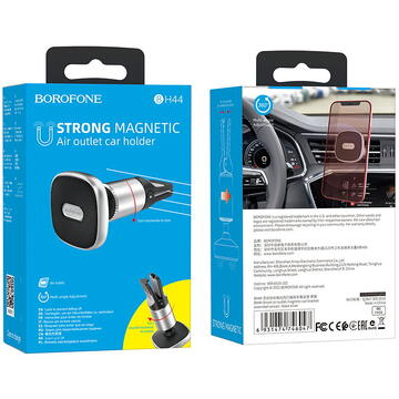 Borofone Suport Auto BH44 Smart Magnetic Black &amp; Silver (prindere la sistemul de ventilatie)