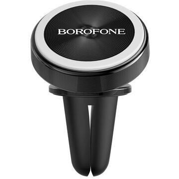 Borofone Suport Auto BH6 Platinum Magnetic Black (prindere la sistemul de ventilatie)