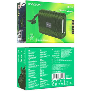 Boxa portabila Borofone BR18 Encourage Bluetooth, Green