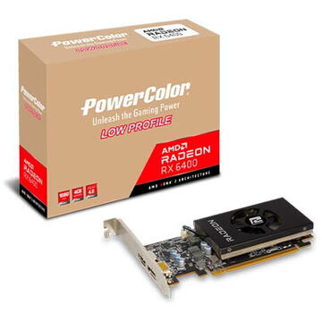 Placa video PowerColor RX 6400 LowProfile 4GB DDR6