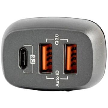 Budi Incarcator Auto PD Quick Charge USB si Type-C Black (QC3.0) -T.Verde 0.1 lei/buc