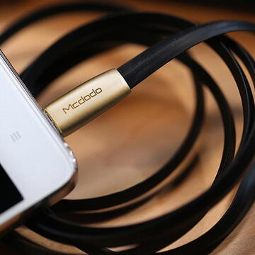 Mcdodo Cablu Zn-Link Gold MicroUSB Black (1.5m, 2.4A max)-T.Verde 0.1 lei/buc