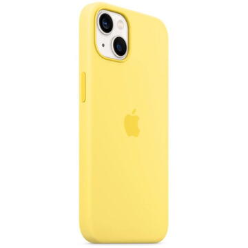 Husa Apple Husa Originala Silicon iPhone 13, MagSafe, Lemon Zest