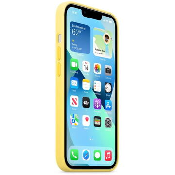 Husa Apple Husa Originala Silicon iPhone 13, MagSafe, Lemon Zest