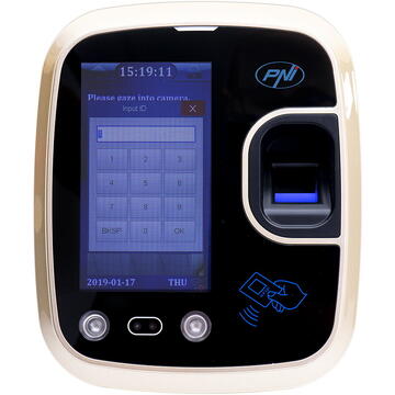 Sistem de pontaj biometric si control acces PNI Face 600 cu cititor de amprenta, recunoastere faciala si card