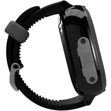 Smartwatch MyKi Watch 4 Lite cu tripla localizare (LBS, GPS, Wi-Fi), impermeabil, Black