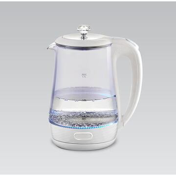 Fierbator Maestro MR-052-WHITE Electric glass kettle, white 1.7 L