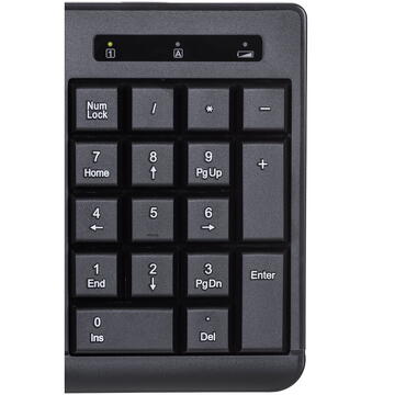 Tastatura Activejet USB keyboard K-3803S Negru cu fir USB