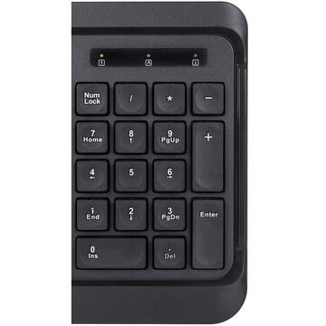Tastatura Activejet USB keyboard K-3904 Negru USB Cu fir