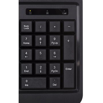 Tastatura Activejet USB keyboard K-3807SW Negru Wireless fara fir