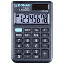Calculator de birou Calculator de buzunar, 8 digits, 88 x 59 x 10 mm, capac din plastic, Donau Tech DT2081 - negru
