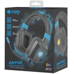 Casti Fury NFU-1584 headphones/headset Head-band 3.5 mm connector Black, Blue