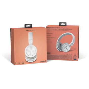 Energy Sistem Urban 2 Radio Headset Wired &amp; Wireless Head-band Calls/Music Micro-USB Bluetooth Grey, White