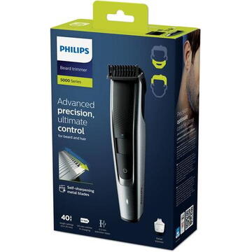 Aparat de tuns Philips BEARDTRIMMER Series 5000 BT5522/15 hair trimmers/clipper Black, Silver
