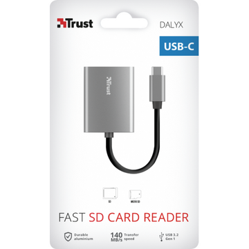 Card reader Trust Aluminium USB-C Card Reader