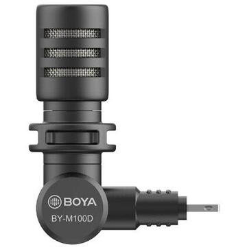 Microfon BOYA BY-M100D microphone Black Smartphone microphone