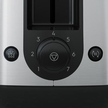 Prajitor de paine Electrolux E3T1-3ST toaster 2 slice(s) 800 W Black, Stainless steel