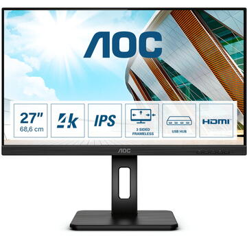 Monitor LED AOC U27P2CA 27" UHD Black