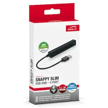 SpeedLink SNAPPY SLIM Hub USB 2.0 - 4x - black