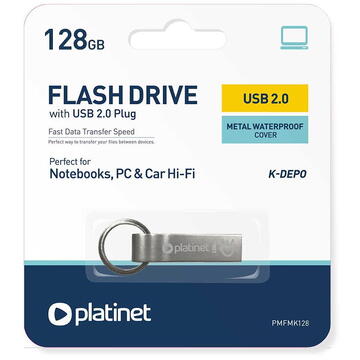 Memorie USB FLASH DRIVE USB K-DEPO 128GB PLATINET