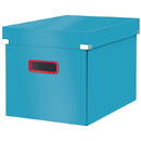 Cutie depozitare LEITZ Cosy Click & Store, carton laminat, pliabila, cu capac si maner, 32x31x36 cm,