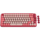 Tastatura Logitech POP Keys Bluetooth Mechanical Keyboard - HEARTBREAKER ROSE - US INT'L Roz  Bluetooth Fara fir