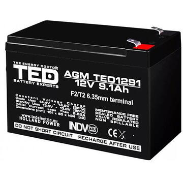 Ted Electric ACUMULATOR VRLA 12V 9.1AH F2 TED