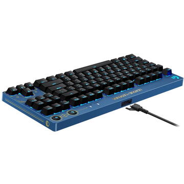 Tastatura Logitech G PRO LOL Corded Mechanical Gaming Keyboard - WAVE2 - US INT'L - USB Cu fir Negru/Albastru
