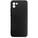 Husa Lemontti Husa Silicon Soft Slim Samsung Galaxy A03 Black (material mat si fin, captusit cu microfibra)