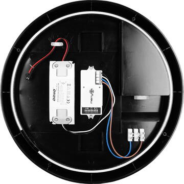 Orno Plafon BRYZA ECO LED z mikrofalowym czujnikiem ruchu, czarny, 12W