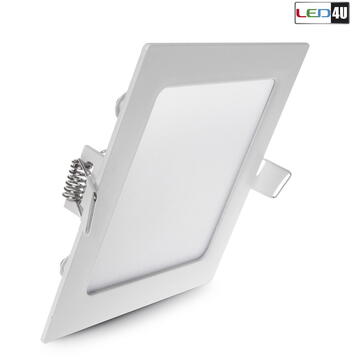Panel LED sufitowy podtynkowy slim 12W Warm white 2800-3200K Led4U LD154W 170*170*H20mm