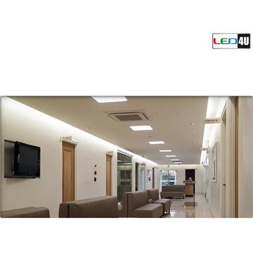 Panel LED sufitowy podtynkowy slim 12W Cold white 5500-6500K Led4U LD154C 170*170*H20mm