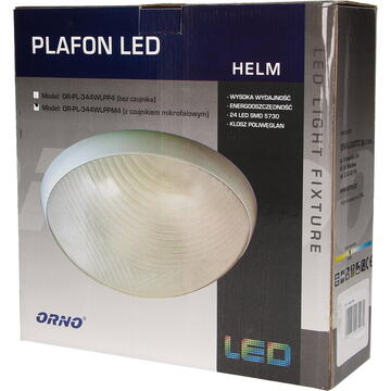 Orno Plafon HELM LED z mikrofalowym czujnikiem ruchu, 12W