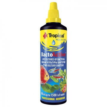 Accesorii pentru acvarii Tropical Solutie Bacto-Active, Tropilcal, Cultura bacteriana acvatica, 100 ml