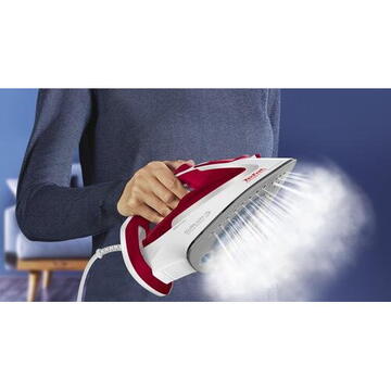 Fier de calcat Tefal EasyGliss Plus FV5717 iron Dry &amp; Steam iron Durilium soleplate 2400 W Red, White