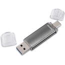 Memorie USB Hama "Laeta Twin" USB Flash Drive, USB 2.0, 32 GB, 10 MB/s, grey