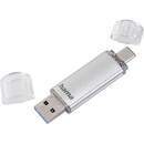 Memorie USB Hama "C-Laeta" USB Stick, USB-C USB 3.1/3.0, 128 GB, 40 MB/s, Argintiu