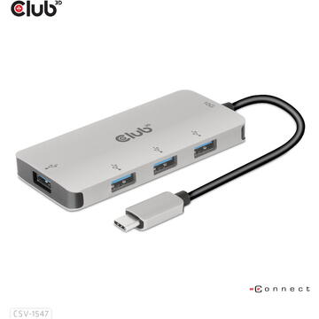 Club 3D CLUB3D USB Gen2 Type-C to 10Gbps 4x USB Type-A Hub